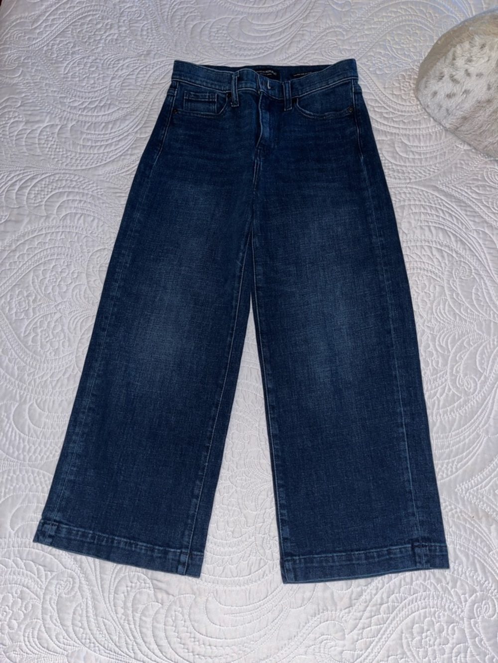 Banana Republic Jeans -  Wide Leg Cropped Dark Wash - size 25 Regular